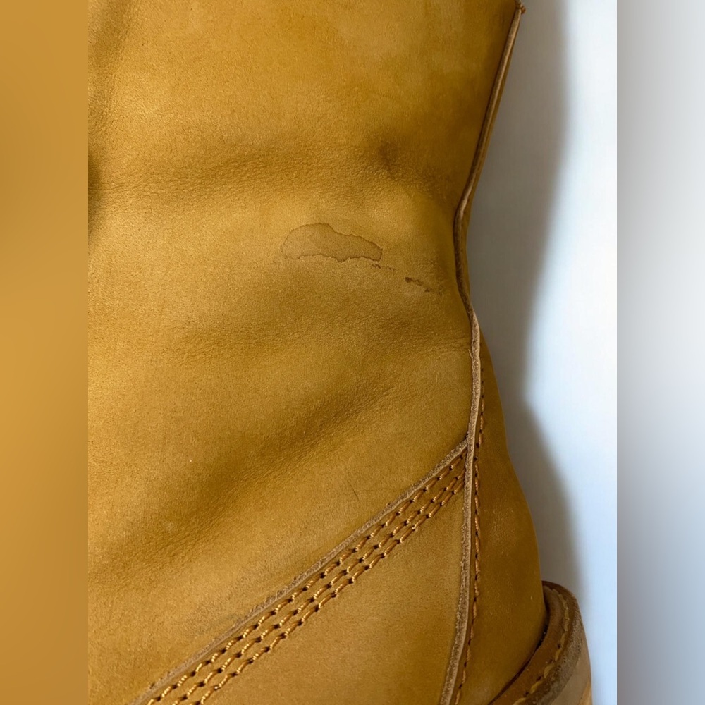 Jeffrey Campbell Tan In Charge Nubuck Leather Shearling Wood Platform Boots - Picture 14 of 15